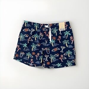 Chubbies Swim Trunks Men's XXL 5.5" Neon Lights Mesh Lined Palm Tree Flamingo